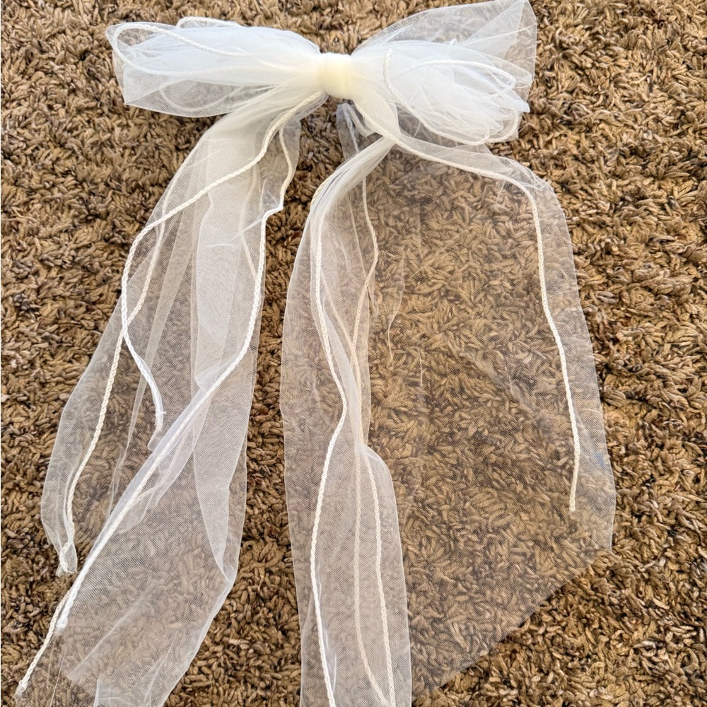 Elegant Sheer White Bow